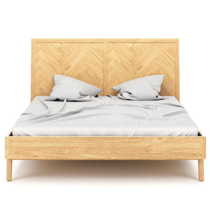 Oak queen bed